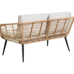 CORINTH II 4 personers Loungesæt med bord Naturlig PE-rattan