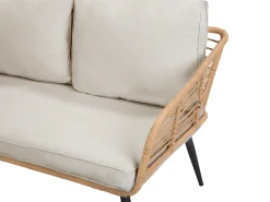 CORINTH II 4 personers Loungesæt med bord Naturlig PE-rattan