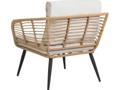 CORINTH II 4 personers Loungesæt med bord Naturlig PE-rattan
