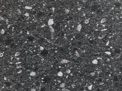 COSOLETO/GROSSETO 4 personers Havemøbelsæt Sort Hærdet glas Granit effekt