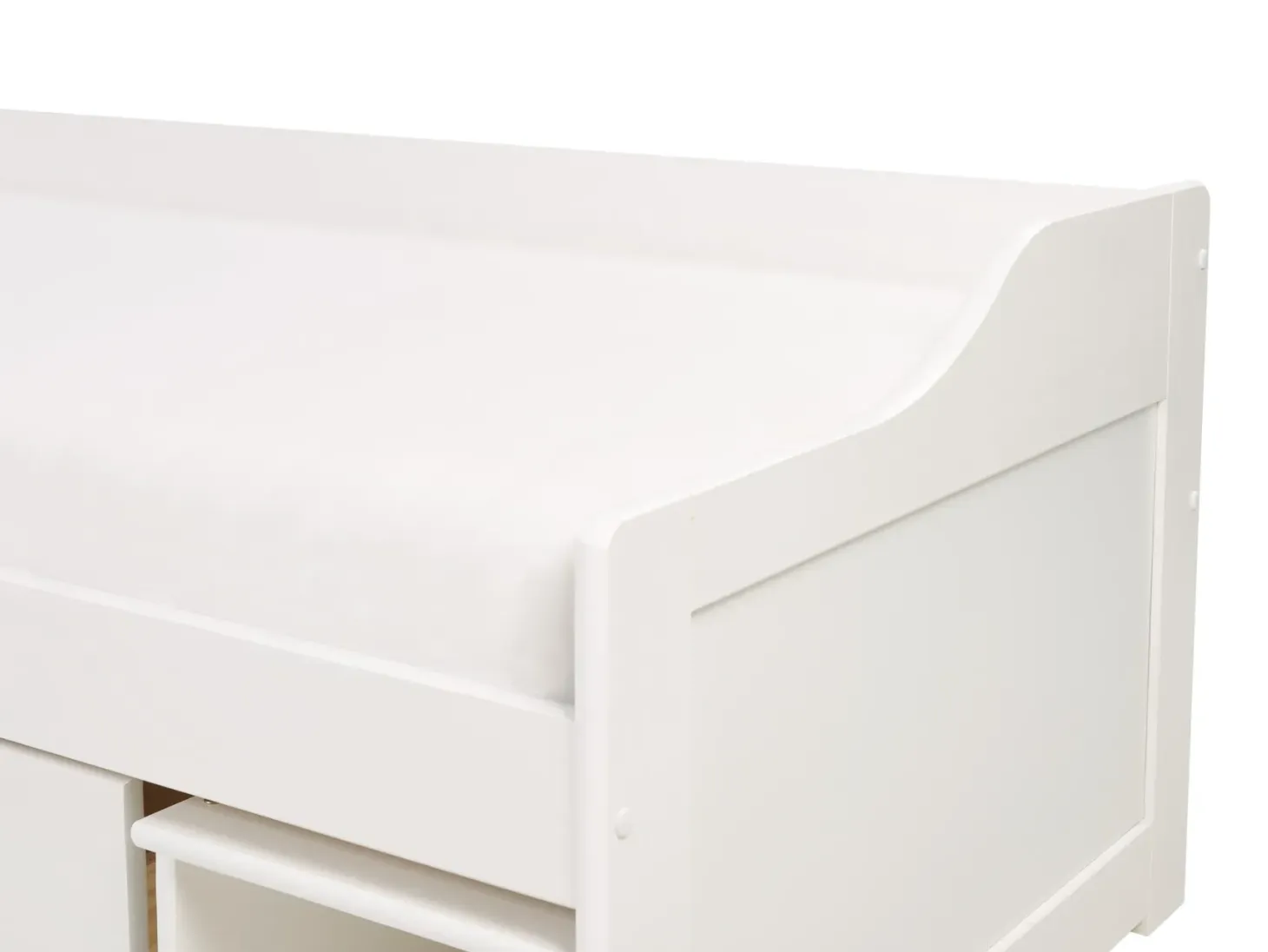 Daybed med opbevaring Fyretræ ROYVILLE 90 x 200 cm Hvid