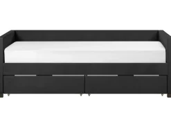 Daybed med opbevaring MARRAY Velour Sort 90 x 200 cm