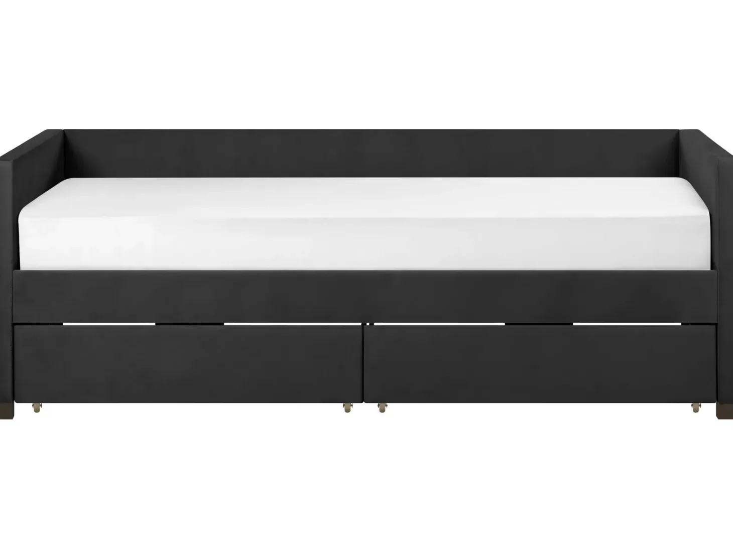 Daybed med opbevaring MARRAY Velour Sort 90 x 200 cm