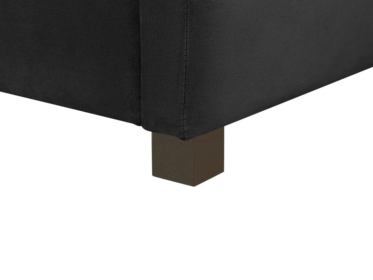 Daybed med opbevaring MARRAY Velour Sort 90 x 200 cm