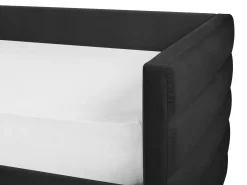 Daybed med opbevaring MARRAY Velour Sort 90 x 200 cm
