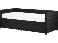 Daybed med opbevaring MARRAY Velour Sort 90 x 200 cm