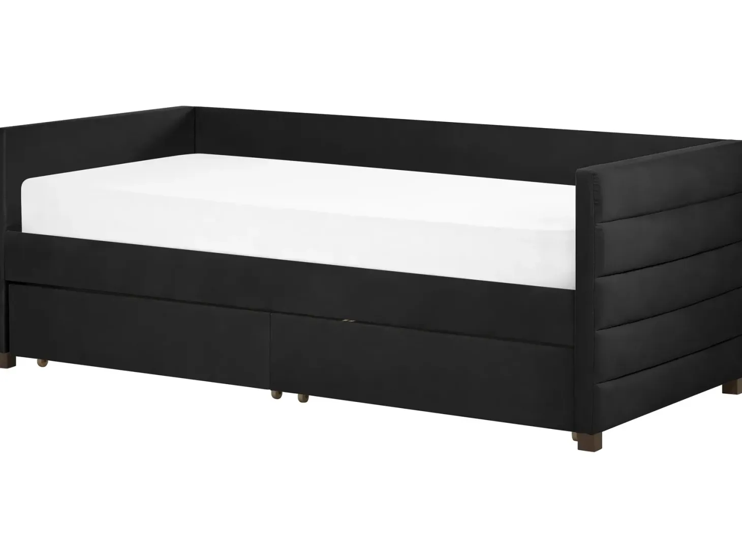 Daybed med opbevaring MARRAY Velour Sort 90 x 200 cm