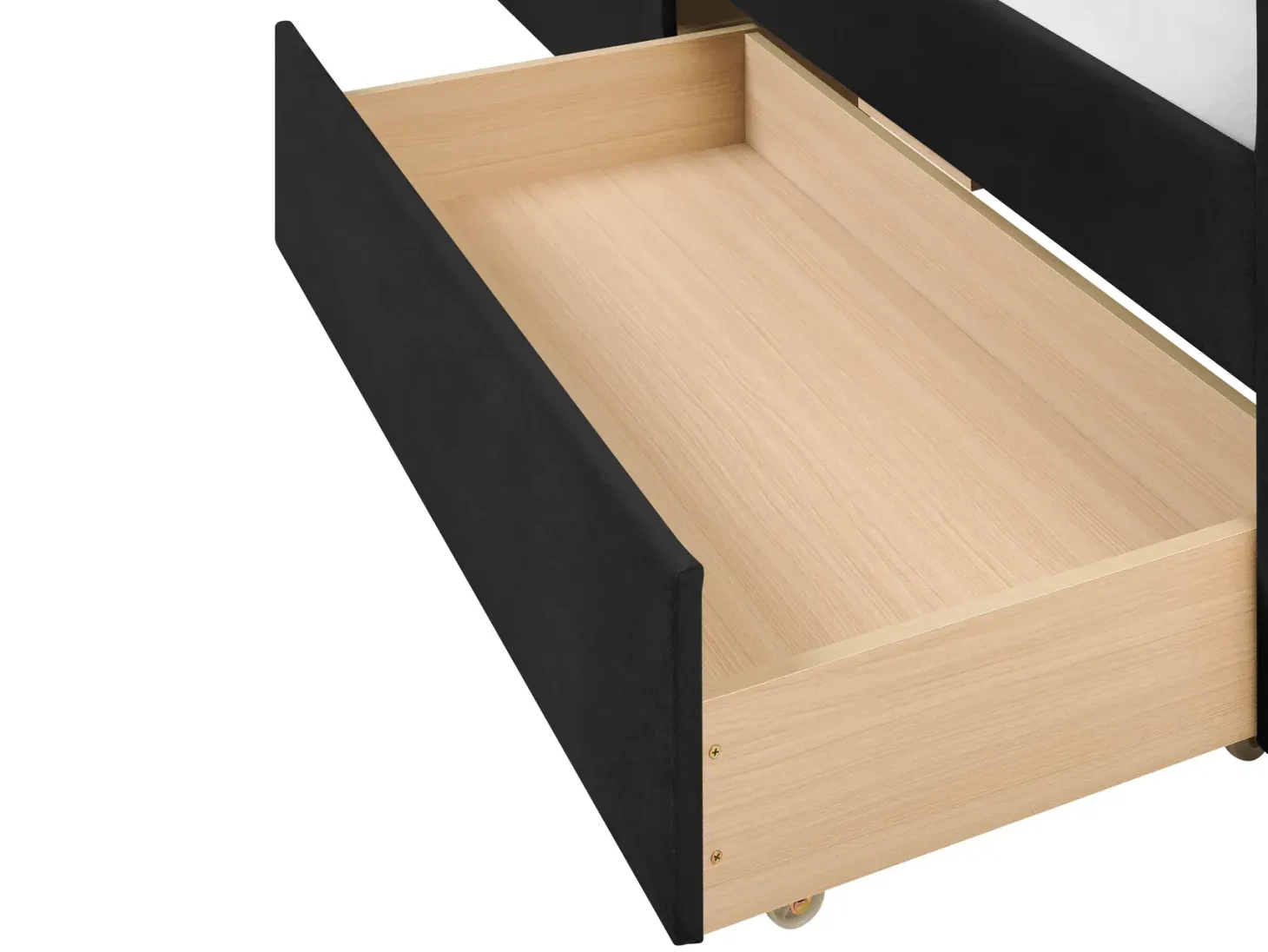 Daybed med opbevaring MARRAY Velour Sort 90 x 200 cm
