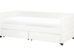 Daybed med opbevaring MARRAY Velour Cremehvid 90 x 200 cm