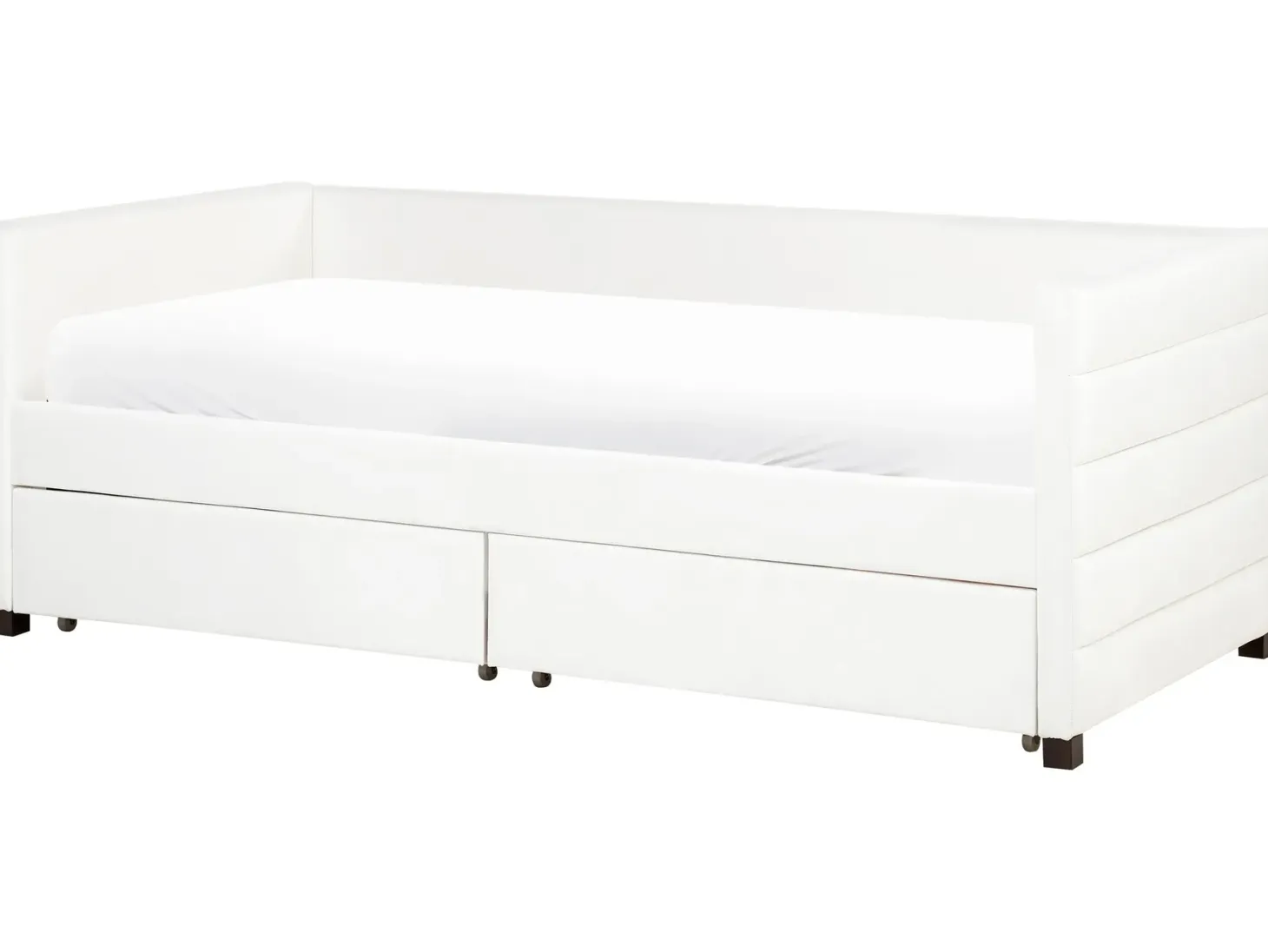 Daybed med opbevaring MARRAY Velour Cremehvid 90 x 200 cm