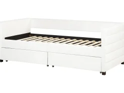 Daybed med opbevaring MARRAY Velour Cremehvid 90 x 200 cm