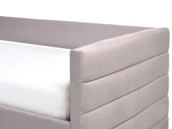Daybed med opbevaring MARRAY Velour Lysegrå 90 x 200 cm