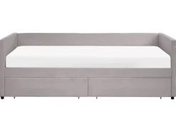 Daybed med opbevaring MARRAY Velour Lysegrå 90 x 200 cm