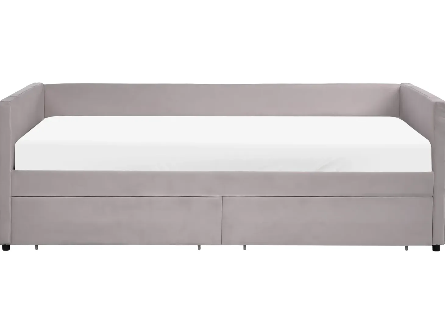 Daybed med opbevaring MARRAY Velour Lysegrå 90 x 200 cm