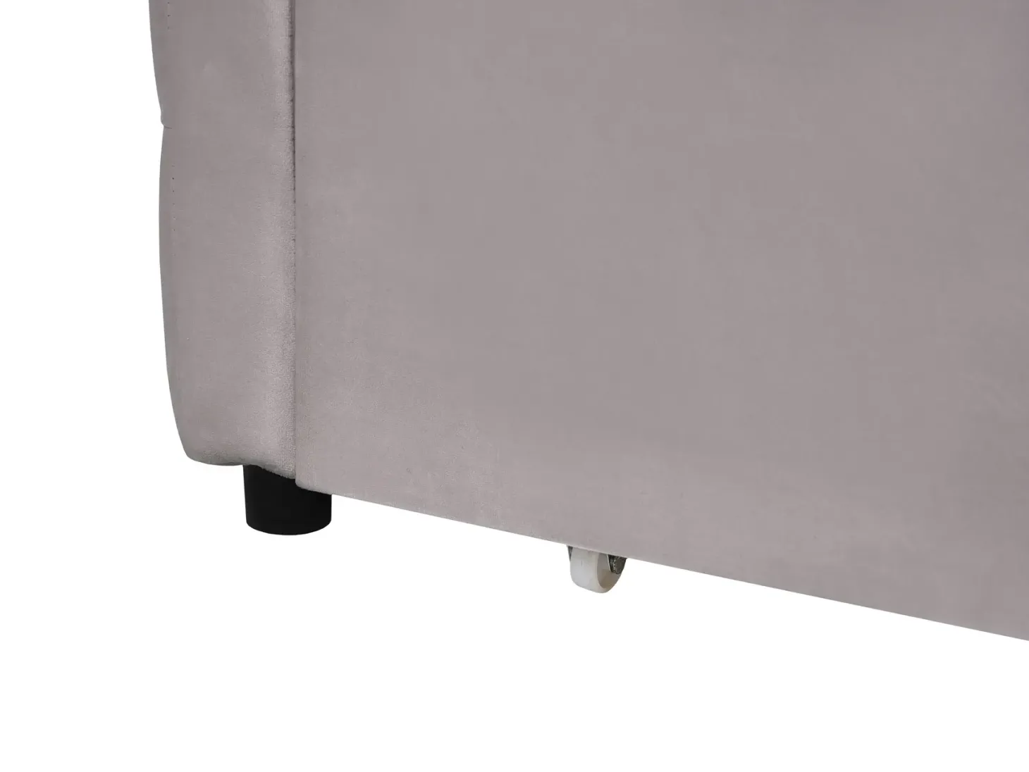 Daybed med opbevaring MARRAY Velour Lysegrå 90 x 200 cm