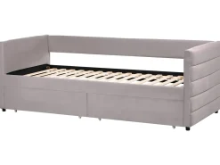 Daybed med opbevaring MARRAY Velour Lysegrå 90 x 200 cm