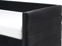 Daybed med opbevaring MARRAY Velour Sort 90 x 200 cm