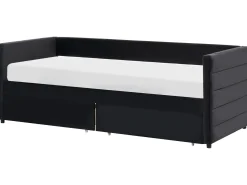 Daybed med opbevaring MARRAY Velour Sort 90 x 200 cm
