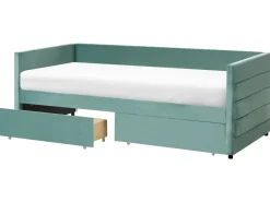 Daybed med opbevaring Velour MARRAY 90 x 200 cm Mintgrøn