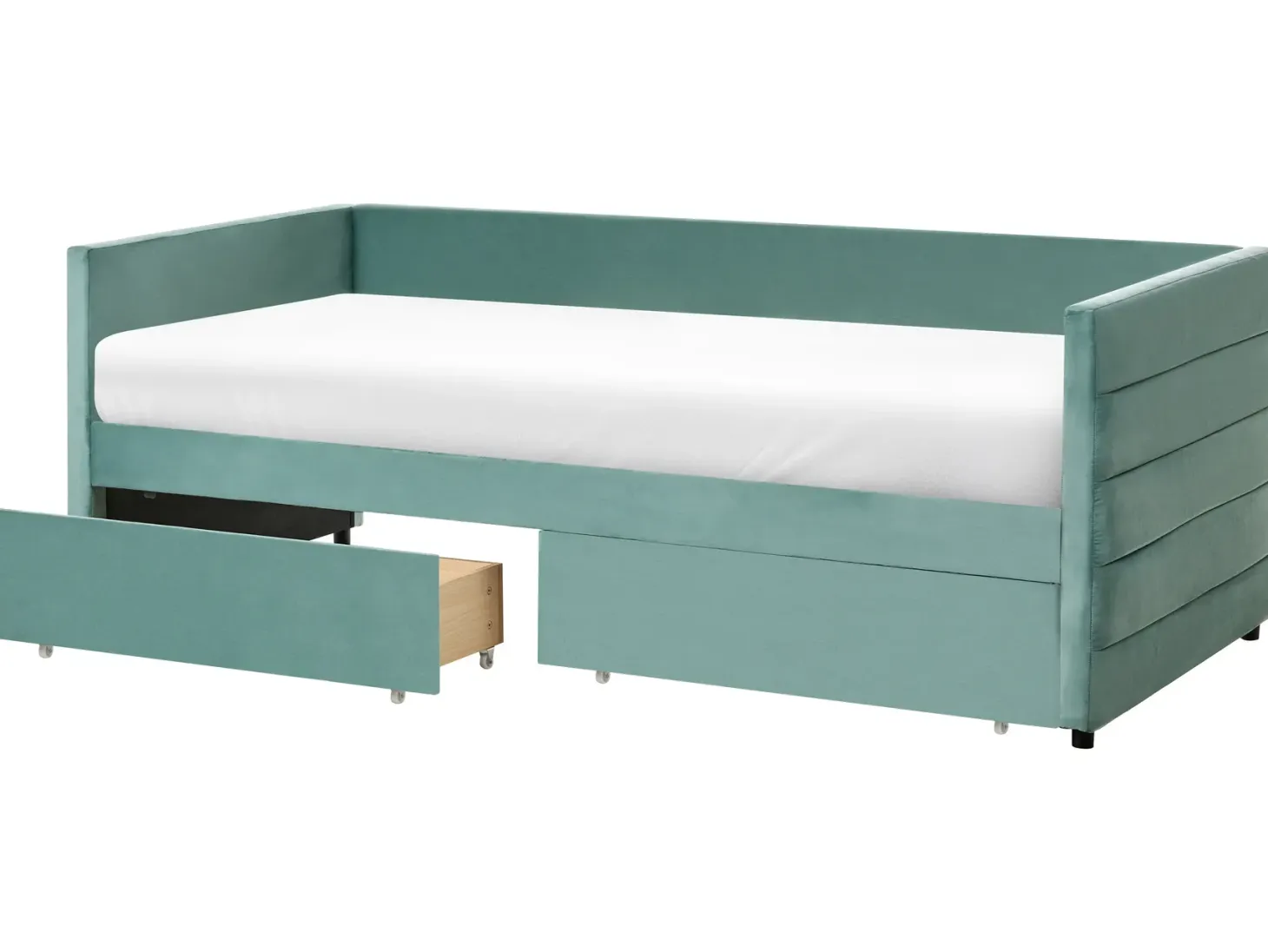 Daybed med opbevaring Velour MARRAY 90 x 200 cm Mintgrøn