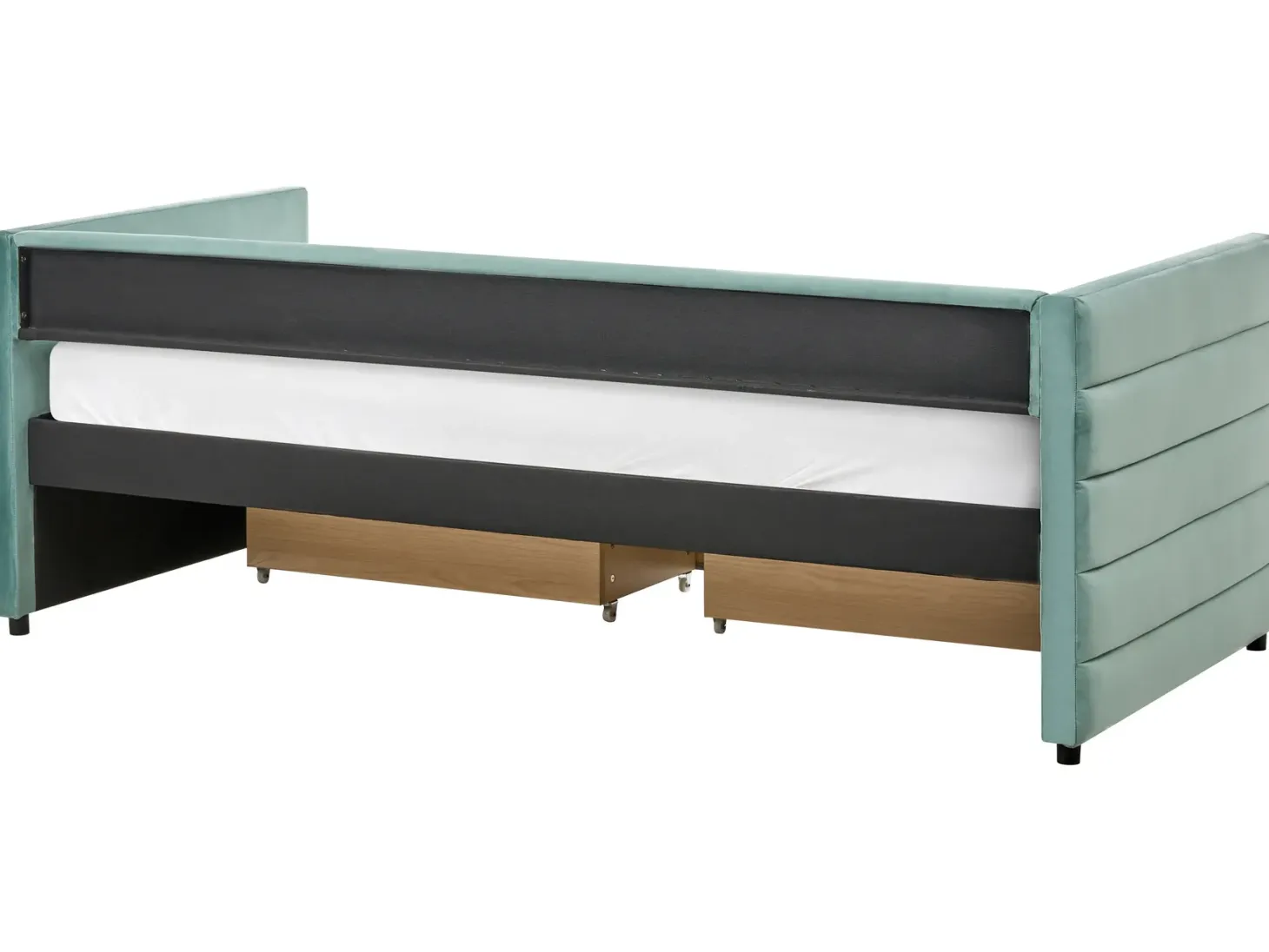 Daybed med opbevaring Velour MARRAY 90 x 200 cm Mintgrøn