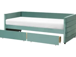 Daybed med opbevaring Velour MARRAY 90 x 200 cm Mintgrøn