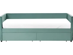 Daybed med opbevaring Velour MARRAY 90 x 200 cm Mintgrøn