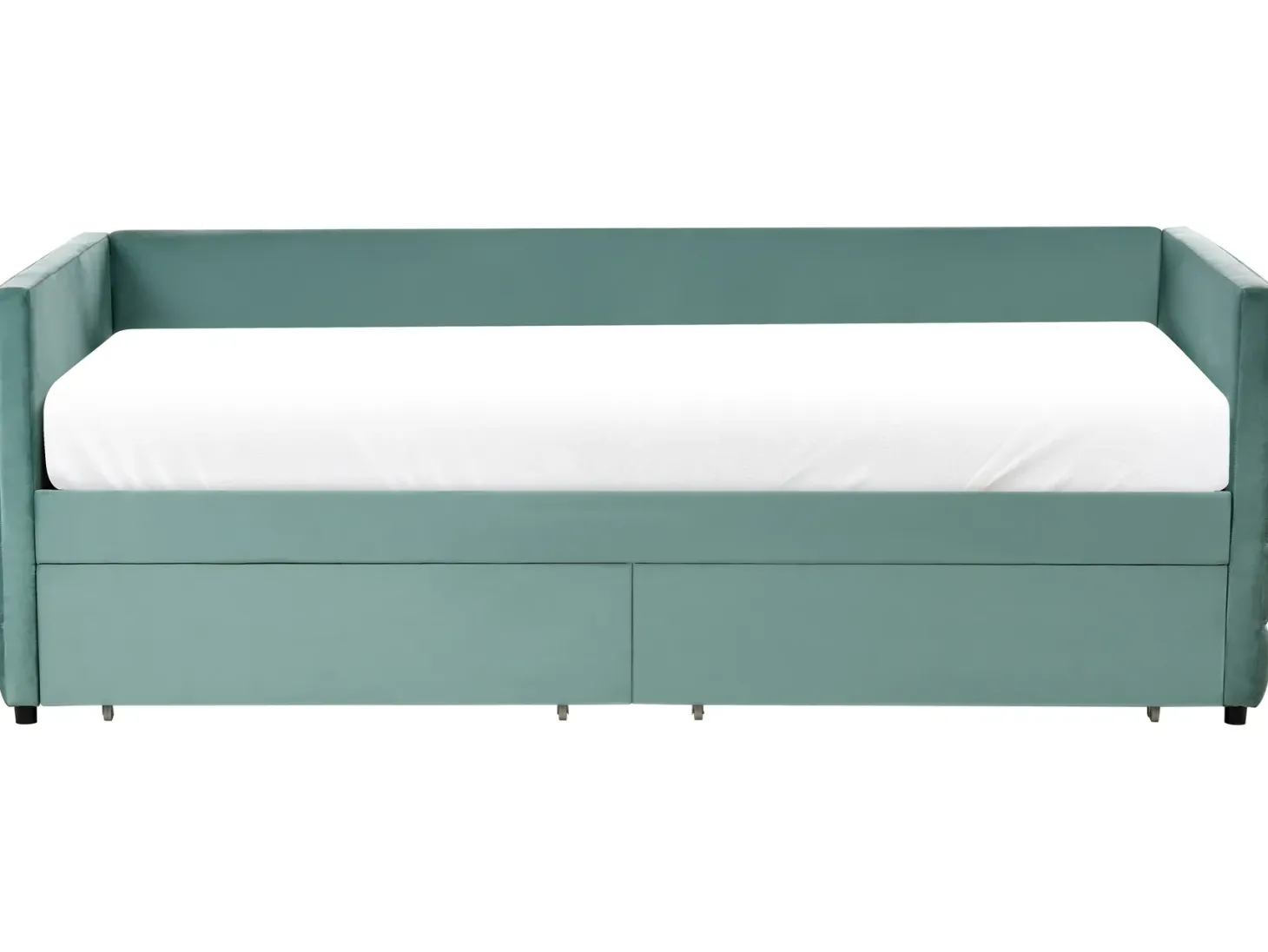 Daybed med opbevaring Velour MARRAY 90 x 200 cm Mintgrøn