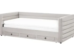 Daybed med opbevaring Velour MEUDON 90 x 200 cm Grå