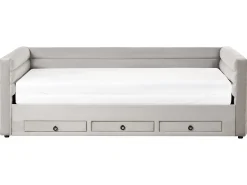 Daybed med opbevaring Velour MEUDON 90 x 200 cm Grå