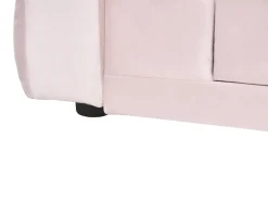 Daybed med opbevaring Velour MEUDON 90 x 200 cm Pastellrosa