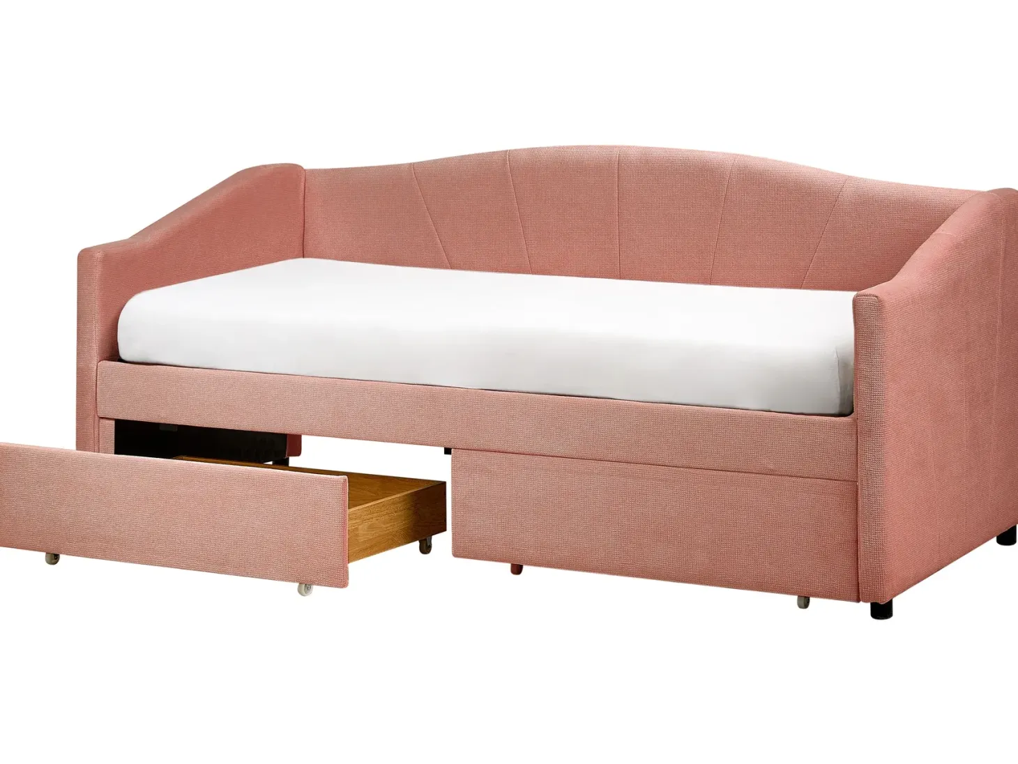Daybed med opbevaring VITTEL 90 x 200 cm Lyserød