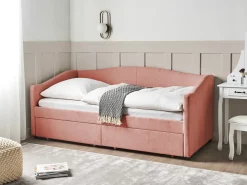 Daybed med opbevaring VITTEL 90 x 200 cm Lyserød