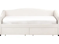Daybed med opbevaring VITTEL 90 x 200 cm Lys Beige