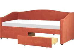 Daybed med opbevaring VITTEL 90 x 200 cm Rød