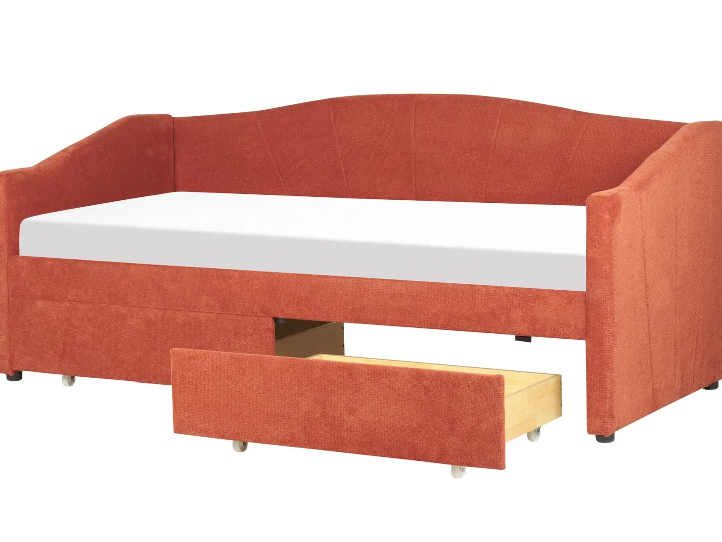 Daybed med opbevaring VITTEL 90 x 200 cm Rød