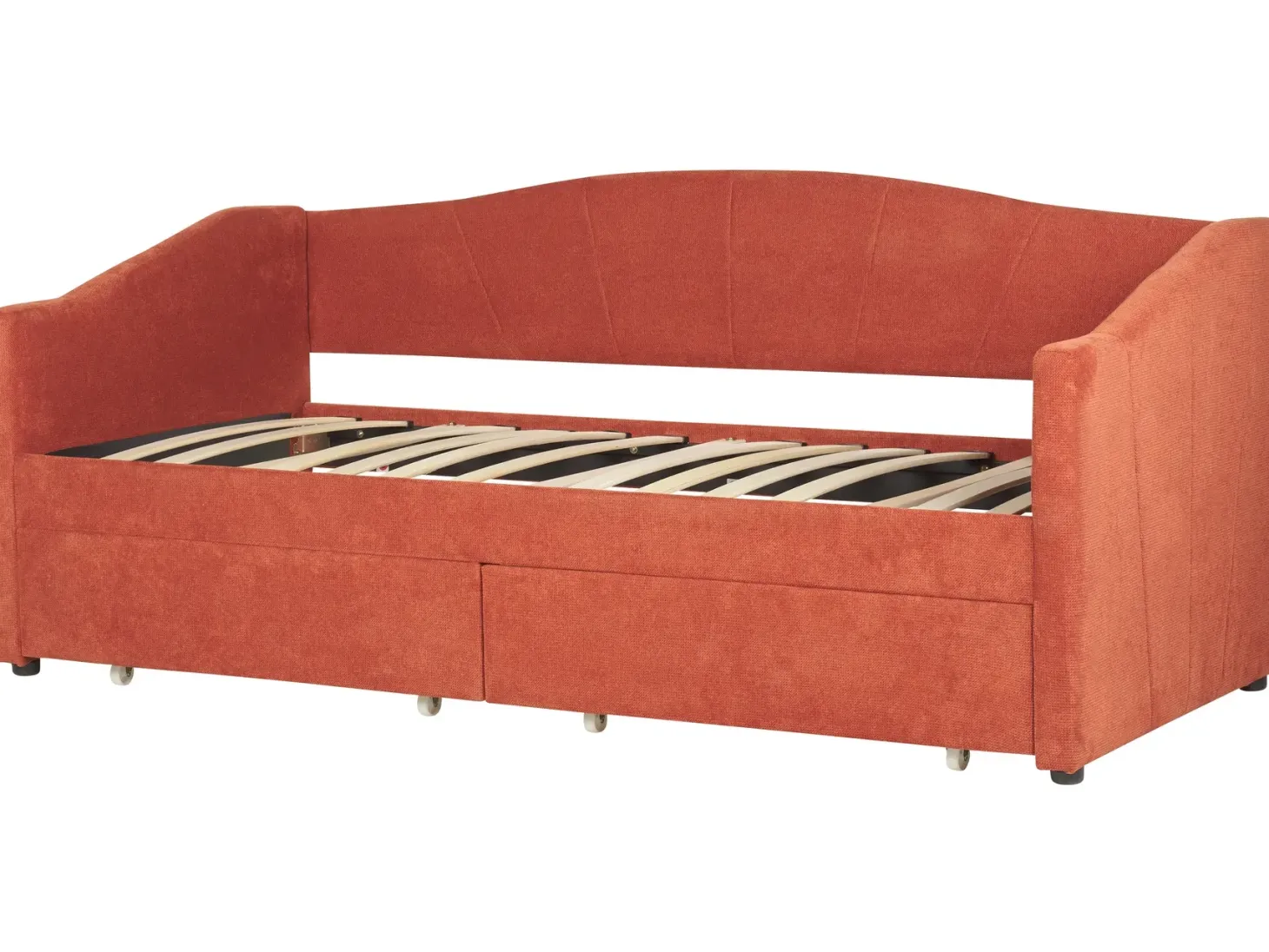 Daybed med opbevaring VITTEL 90 x 200 cm Rød