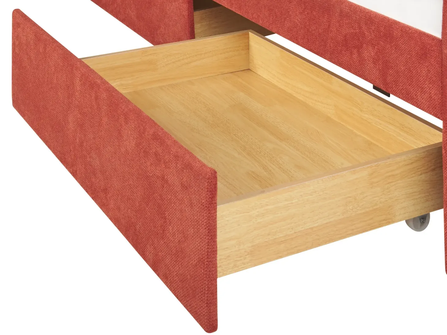 Daybed med opbevaring VITTEL 90 x 200 cm Rød