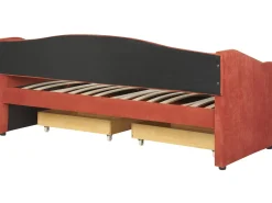 Daybed med opbevaring VITTEL 90 x 200 cm Rød
