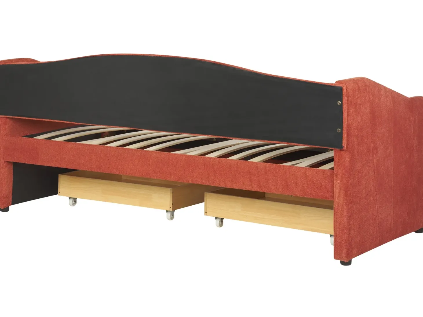 Daybed med opbevaring VITTEL 90 x 200 cm Rød