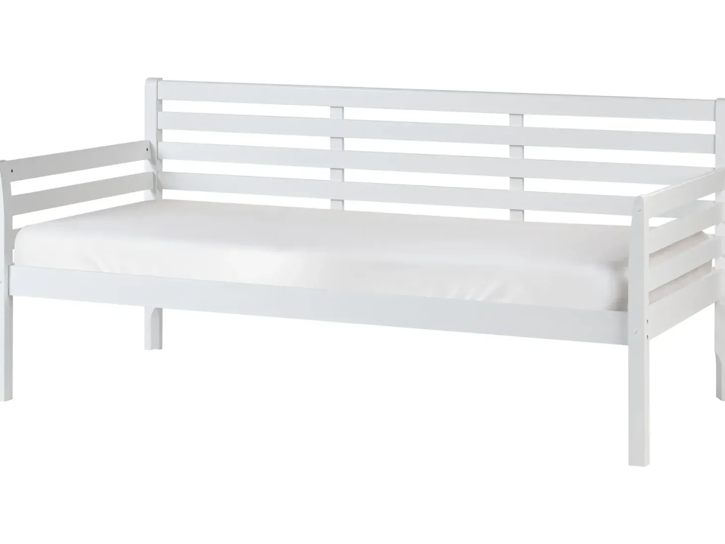 Daybed Træ THEZA 90 x 200 cm Hvid