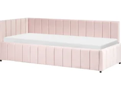 Daybed Velour LISIEUX 90 x 200 cm Pastellrosa