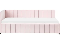 Daybed Velour LISIEUX 90 x 200 cm Pastellrosa