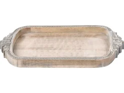 Dekorativ bakke ASIUT Mangotræ Lysebrun