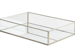 Dekorativ bakke GRENOBLE Glas Sølv