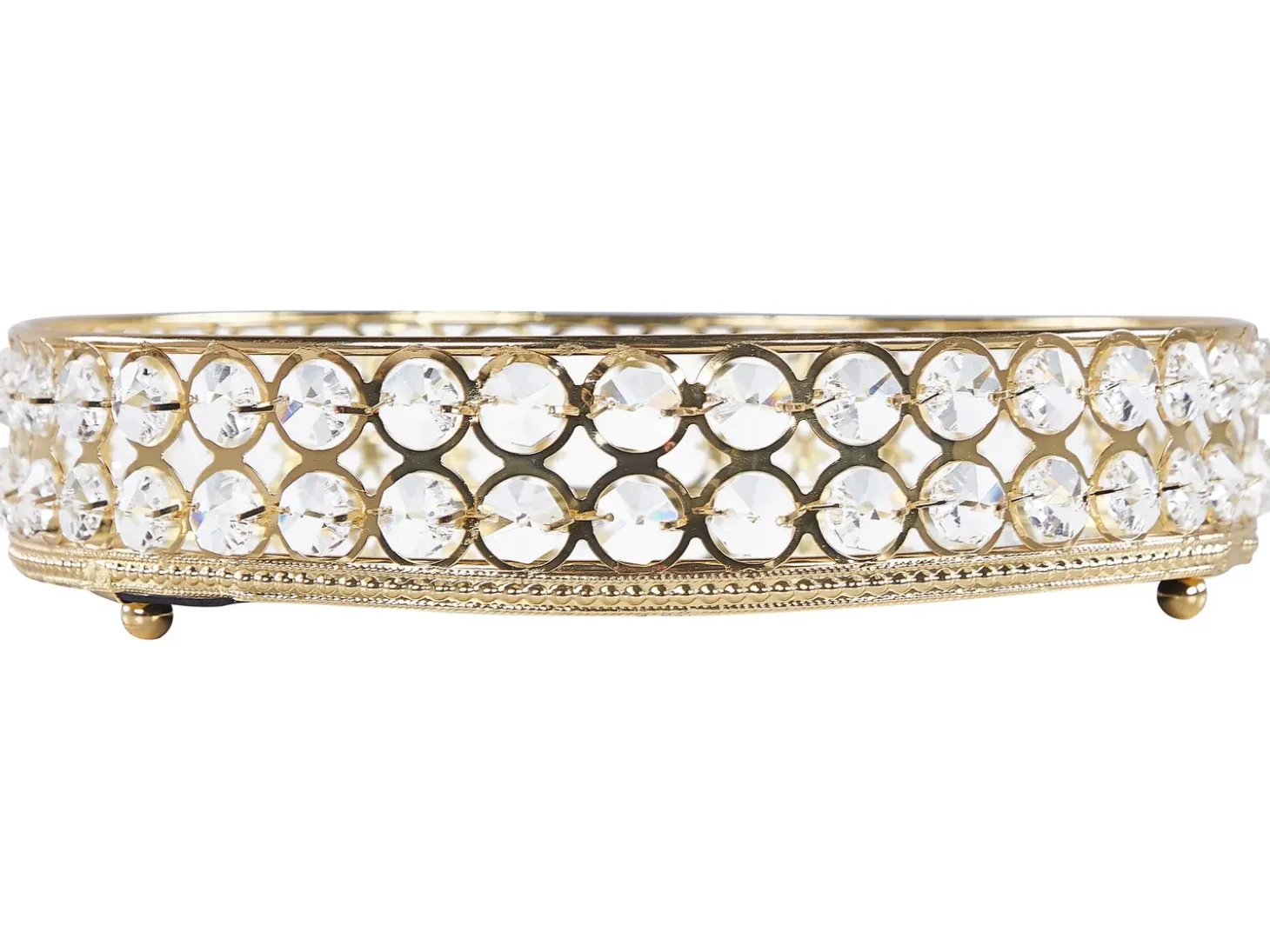 Dekorativ bakke VATAN Glas Guld