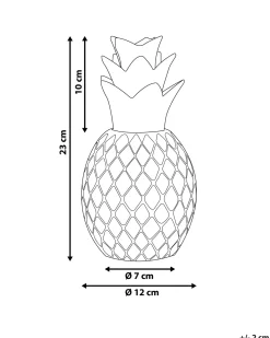 Dekorativ figur Ananas TYANA Keramik Guld