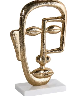Dekorativ figur Ansigt MOSKO Metal Guld