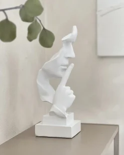 Dekorativ figur Ansigt RAAHE Hvid