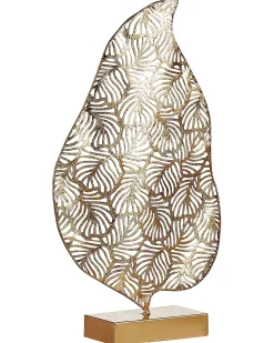 Dekorativ figur Blad LITHIUM Metal Guld